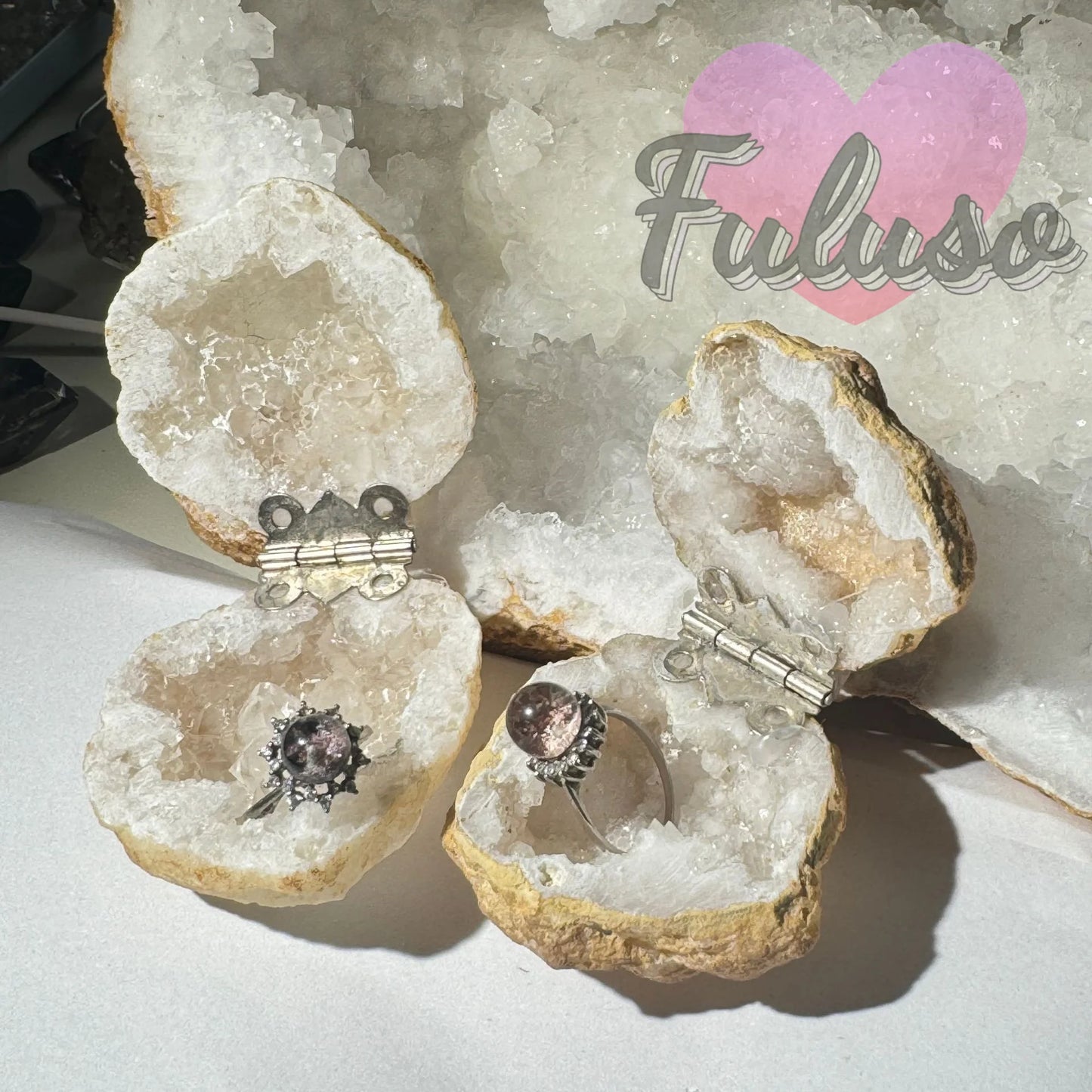 🏆LAST DAY SALE 50% OFF-Crystal Geode Lucky Ring Box!