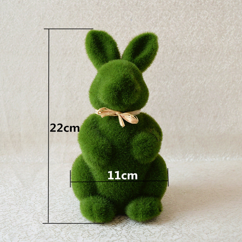 Hot-Selling Imitation Moss Bunny Ornaments 🐰🌿 – Cute Spring & Easter Decor 🌸🌷