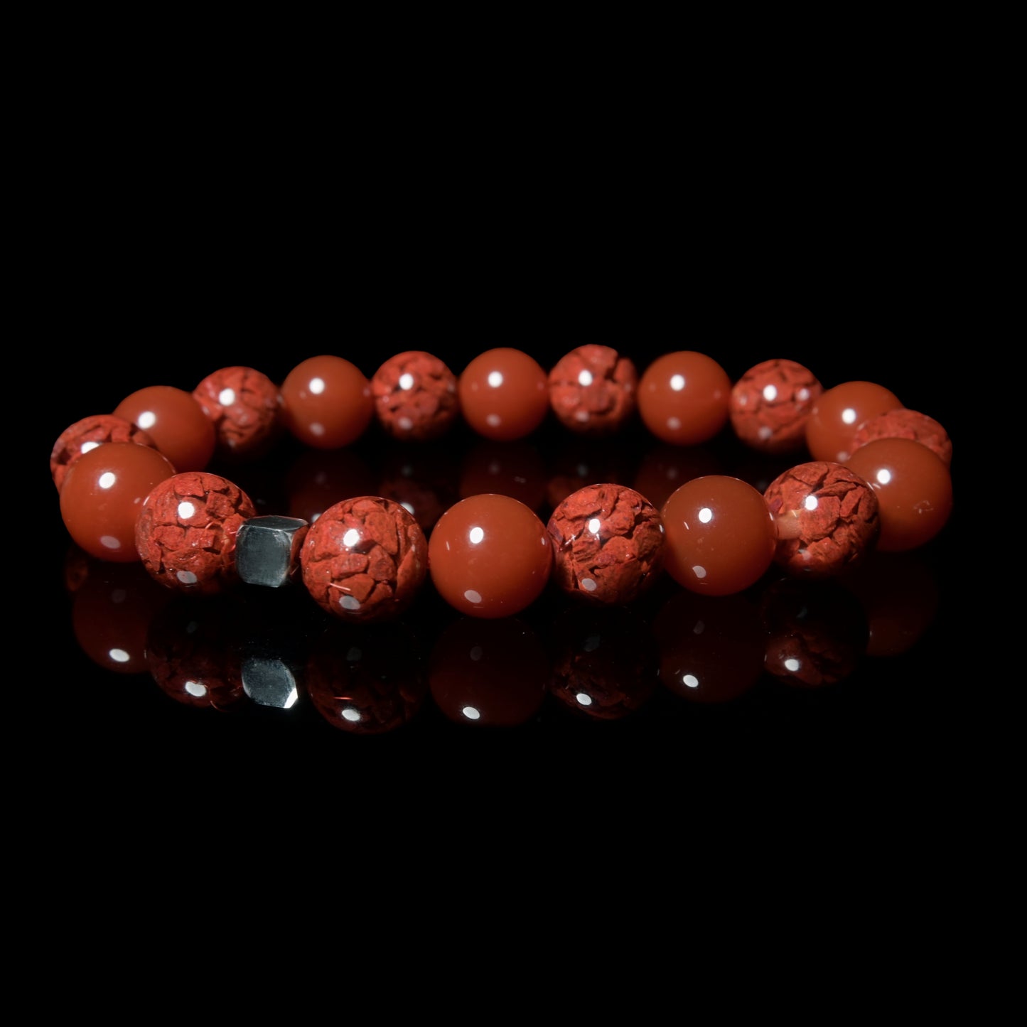 RED MIXED - CINNABAR SOUTH RED AGATE BRACELET